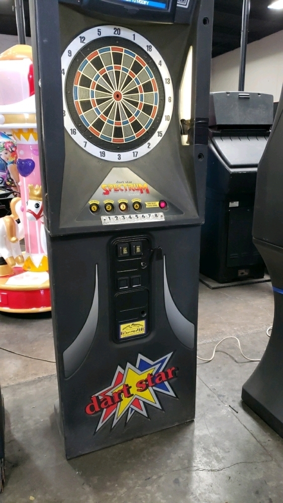 SPECTRUM DART STAR UPRIGHT SOFT TIP COIN OP W/ LCD MONITOR