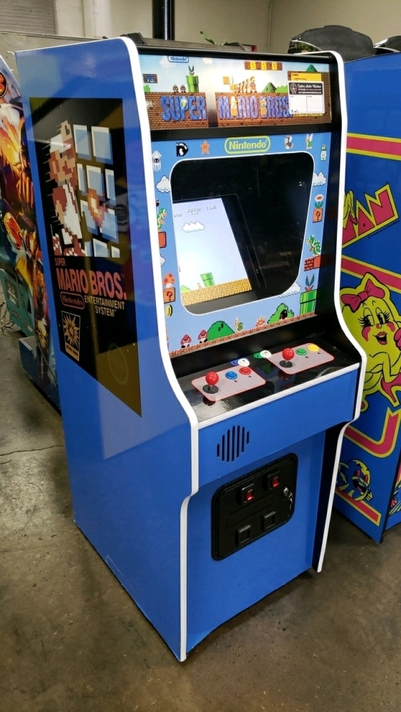 SUPER MARIO BROS. ARCADE GAME BLUE CAB BRAND NEW W/ LCD MONITOR