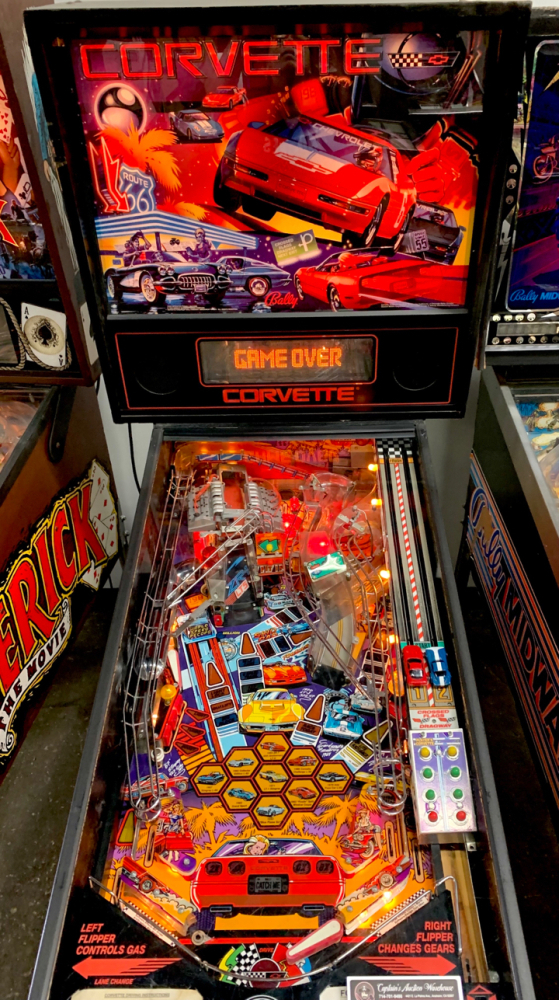 CORVETTE PINBALL MACHINE BALLY 1994