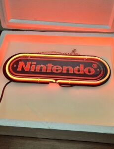 Nintendo Lighted Neon Tube Hanging Sign