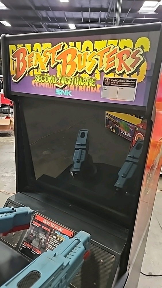 BEAST BUSTERS SECOND NIGHTMARE FIXED GUN ARCADE GAME SNK