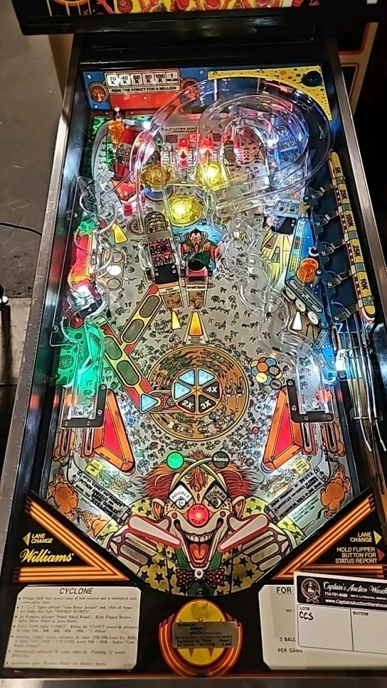 CYCLONE CLASSIC PINBALL MACHINE WILLIAMS