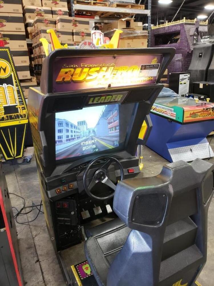 Arcade Racing Machine Rush RUSH THE ROCK ALCATRAZ EDITION RACING ARCADE GAME