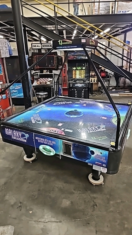 GALAXY COLLISION QUAD AIR HOCKEY TABLE COIN OP BARRON GAMES