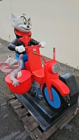 KIDDIE RIDE TOM & JERRY MOTORCYCLE SIDE CAR RIDER - 2