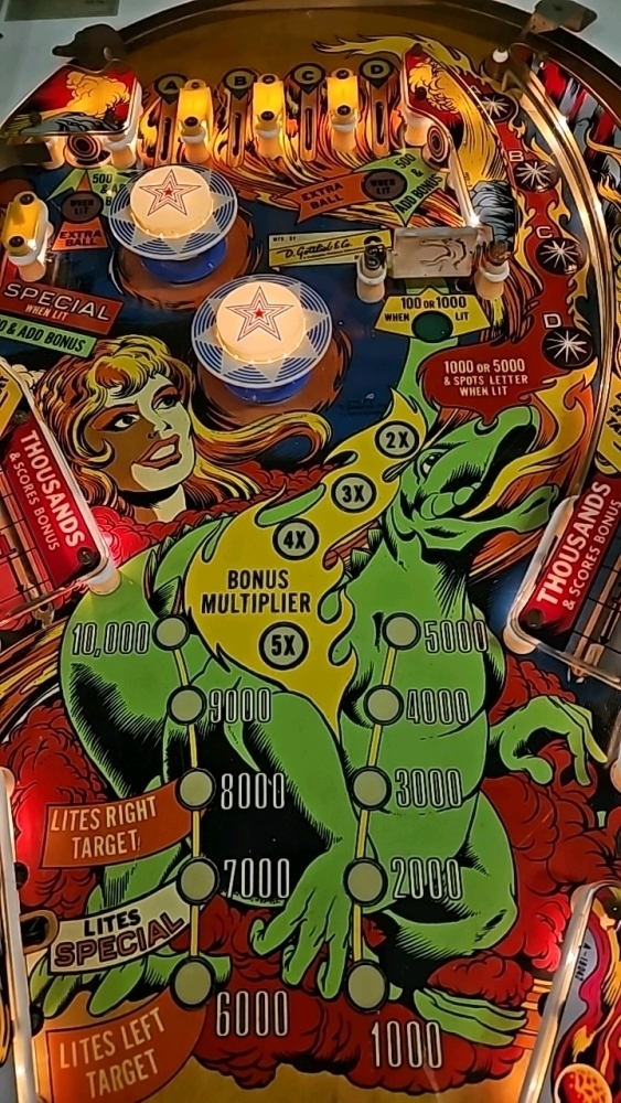 DRAGON CLASSIC SOLID STATE PINBALL MACHINE GOTTLIEB 1978