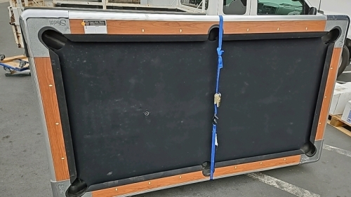POOL TABLE SHELTI 7' SLATE TOP COIN OP TABLE W/ BILL ACCEPTOR DOOR #1