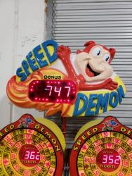 SPEED DEMON OVERHEAD BONUS REDEMPTION SIGN