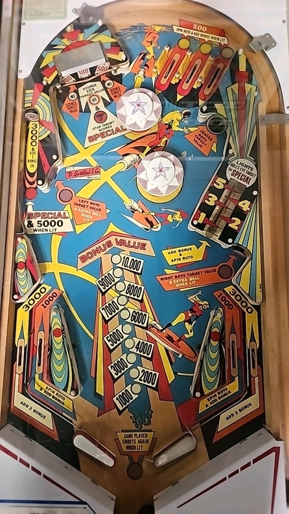 JET SPIN 4 PLAYER EM PINBALL MACHINE GOTTLIEB PROJECT