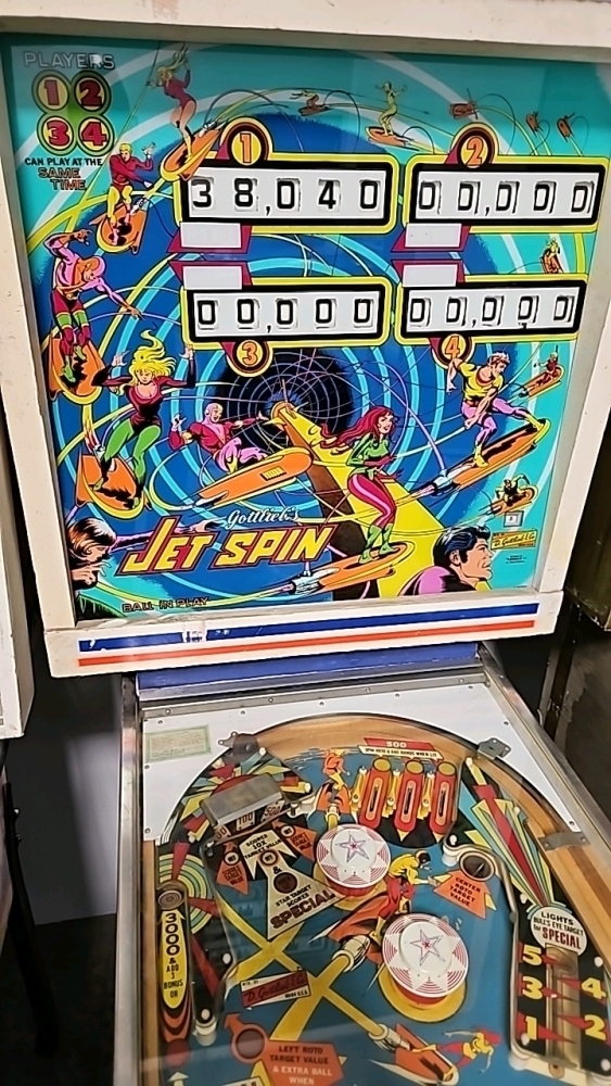 JET SPIN 4 PLAYER EM PINBALL MACHINE GOTTLIEB PROJECT