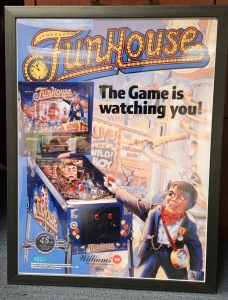 FUNHOUSE PINBALL POSTER ART LICENSED IN FRAME