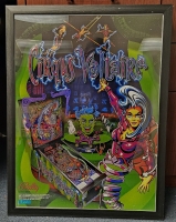 CIRCUS VOLTAIRE PINBALL POSTER ART LICENSED IN FRAME