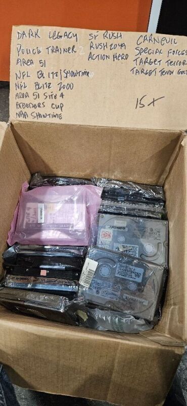 2 BOX LOT- MISC GAME HARD DRIVE UNITS ETC..