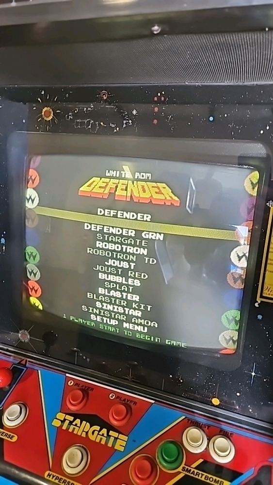 STARGATE DEFENDER ARCADE W/ JROK PCB ARCADE GAME