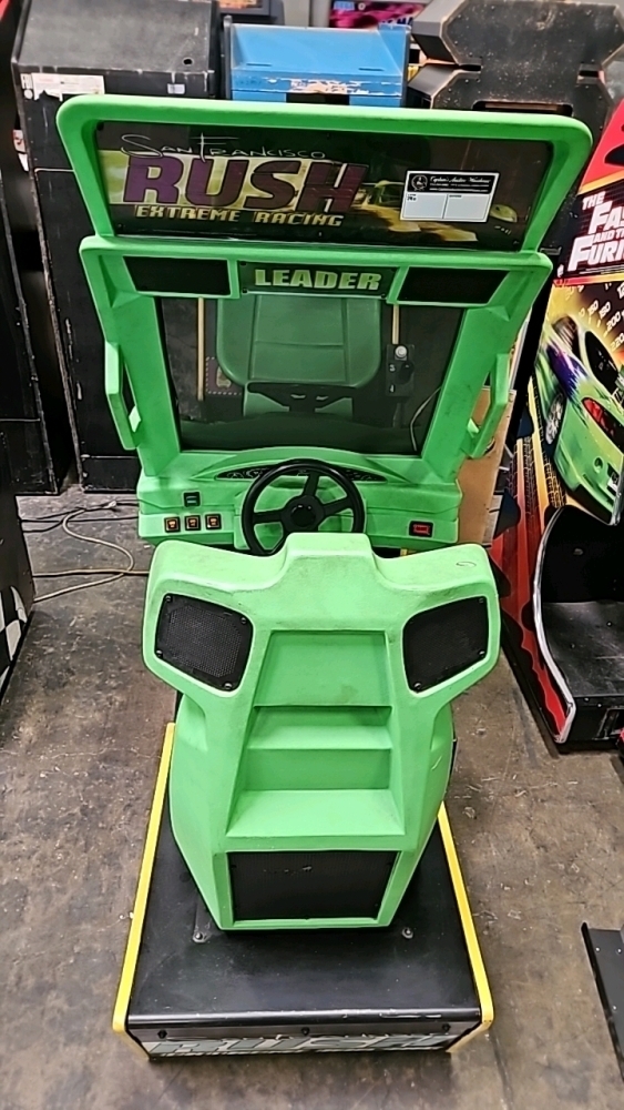 RUSH EXTREME RACING SITDOWN DRIVER ARCADE GAME ATARI