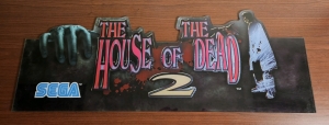 THE HOUSE OF THE DEAD 2 ARCADE GAME MARQUEE SEGA