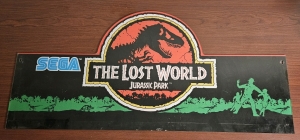 THE LOST WORLD JURASSIC PARK DELUXE ARCADE MARQUEE 35" x 10"