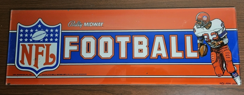 NFL FOOTBALL BALLY MIDWAY MARQUEE SCREEN PRINT GLASS ARTWORK