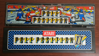 LOT OF 2 - POLE POSITION & POLE POSITION II GLASS GAME MARQUEES - 2