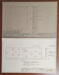 LOT OF 2 BALLY MIDWAY MFG. BLUE PRINT DRAWINGS "DISC OF TRON" 1983