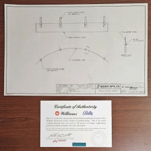 BALLY MIDWAY MFG. BLUE PRINT DRAWINGS "GOLD BALL" 1983