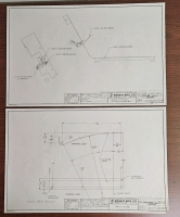LOT OF 2 BALLY MIDWAY MFG. BLUE PRINT DRAWINGS "GOLD BALL" 1983