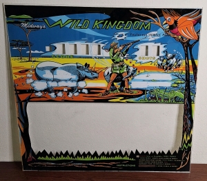 MIDWAY'S WILD KINGDOM PLEXI GLASS FRONT ARTWORK