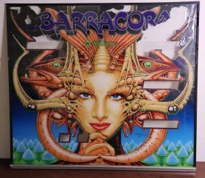 BARRACORRA WILLIAMS CLASSIC PINBALL BACK GLASS ART