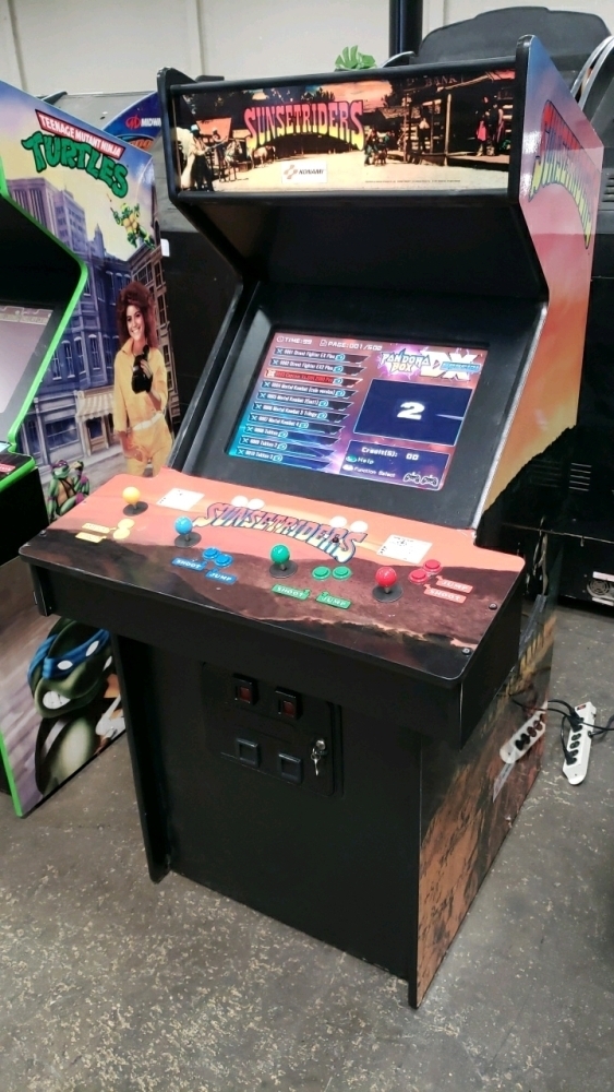 SUNSET RIDERS 4 PLAYER UPRIGHT ARCADE GAME W/ LCD MONITOR BRAND