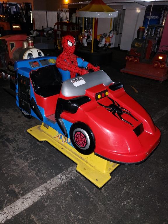 KIDDIE RIDE SPIDERMAN SUPER HERO SPIDEY CAR