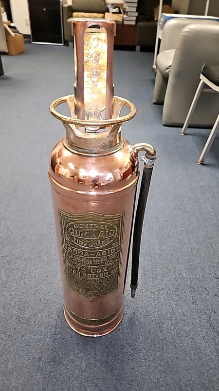 ANTIQUE FIRE EXTINGUISHER CUSTOM LIGHTED L@@K!!