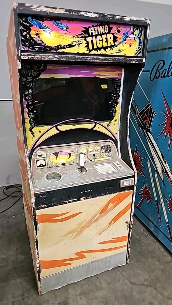 FLYING TIGER E.M. UPRIGHT GALLERY ARCADE GAME MIDWAY