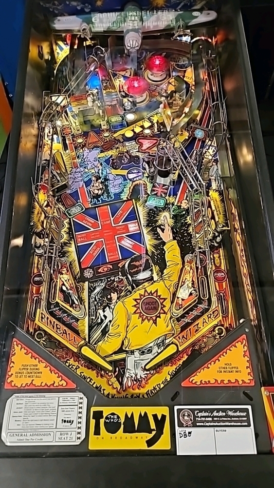 THE WHO'S TOMMY PINBALL WIZARD PINBALL GAME DATA EAST 1994 COLOR DMD ...