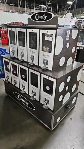 FUNTIME 18 HEAD BULK VENDING RACK 2 SIDED KIOSK
