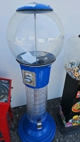 ROADRUNNER SPIRAL GLOBE GUMBALL VENDING MACHINE BLUE