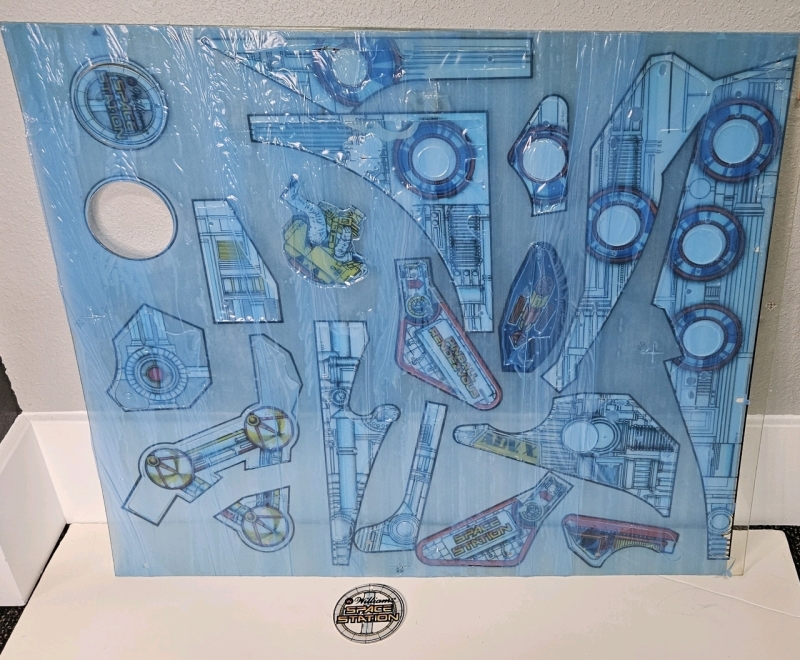 SPACE STATION WILLIAMS PINBALL PLASTICS SHEET DIE CUT N.O.S.