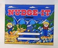 NUDGE-IT PINBALL BACK GLASS GOTTLIEB MINI PINBALL