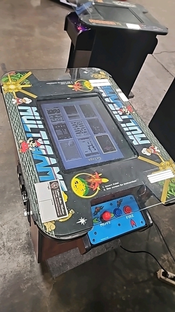 MULTICADE COCKTAIL TABLE ARCADE GAME WOOD GRAIN WU