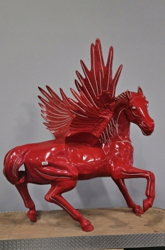 MOBIL PEGASUS HORSE STATUE 6' TALL ALUMINUM CUSTOM L@@K!!