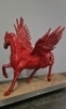 MOBIL PEGASUS HORSE STATUE 6' TALL ALUMINUM CUSTOM L@@K!! - 4