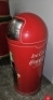 COCA COLA TRASH CAN- RED 36" BULLET STYLE ROUND TOP CAN - 3