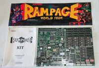 RAMPAGE WORLD TOUR PCB WITH GAME MARQUEE TRANSLITE