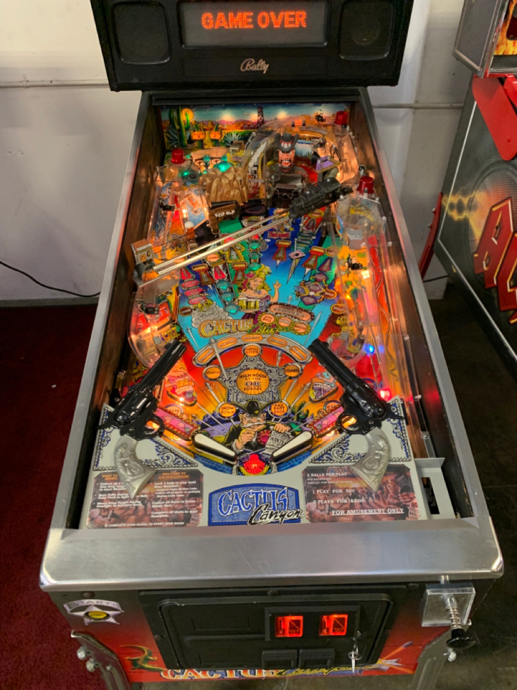 CACTUS CANYON ORIGINAL PINBALL MACHINE BALLY 1998 CLEAN L@@K!!