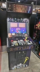 BATMAN UPRIGHT ARCADE GAME SKINNY CAB NEW BUILD W/ LCD