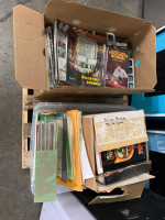 1 PALLET LOT- MISC JUKEBOX COLLECTOR MAGAZINES, PRINT COLLECTIBLES, MANUALS, SCHEMATICS, ETC.