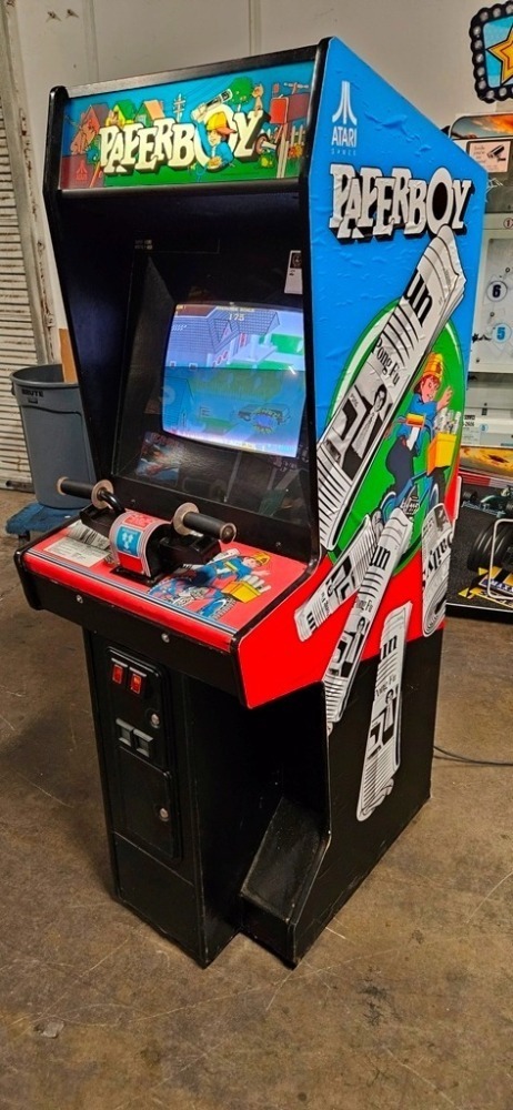 PAPERBOY ORIGINAL UPRIGHT ATARI ARCADE GAME W/ NEW CAB DECALS