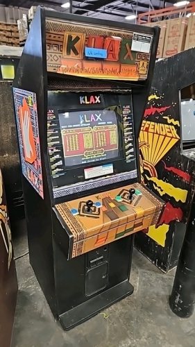 KLAX UPRIGHT DEDICATED UPRIGHT ARCADE GAME ATARI