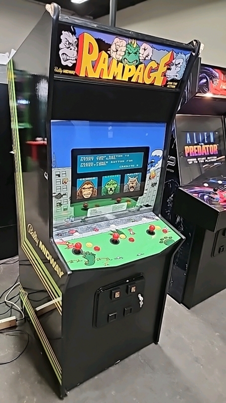 RAMPAGE UPRIGHT 3 PLAYER ARCADE GAME W/ LCD MONITOR BRAND NEW BUILD