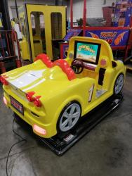 KIDDIE RIDE RACER 1 YELLOW FERRARI L@@K!!