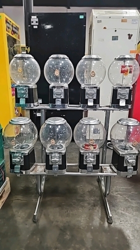 8 HEAD GLOBE STYLE GUMBALL CAPSULE VENDING RACK